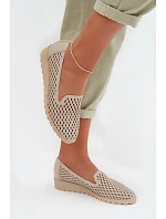 Dámske perforované čižmy RMR1628-23 beige - Jezzi