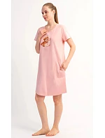 Dámské domácí šaty s krátkým rukávem model 22405598 - Vienetta Dámské domácí šaty s krátkým rukávem model 22405598 - Vienetta