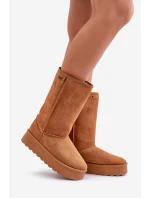 Vysoké Sněhové Boty Na Platformě Big Star model 21679161 Camel - Big Star Shoes Vysoké Sněhové Boty Na Platformě Big Star model 21679161 Camel - Big Star Shoes