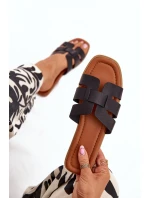 Klapki Damskie Na Płaskim Obcasie Czarne Mirona Klapki Damskie Na Płaskim Obcasie Czarne Mirona