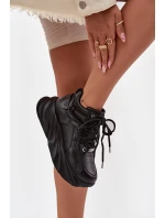 Sneakersy Damskie Skóra Naturalna GOE SS2N4036 Czarne