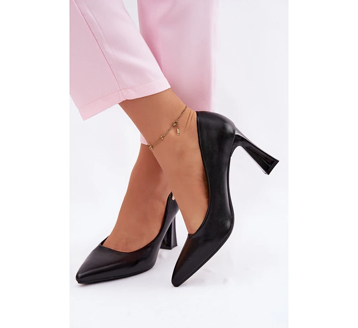 Elegantní Lodičky na Podpatku model 22100000 Černé - VINCEZA