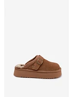 Kožené semišové sněhule na platformě s přezkou Big Star model 22539732 Camel - Big Star Shoes Kožené semišové sněhule na platformě s přezkou Big Star model 22539732 Camel - Big Star Shoes
