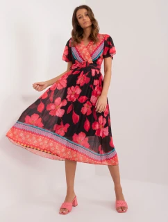 Šaty DHJ SK 11331 5.19 čierna a červená