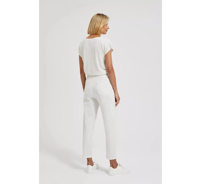 Dámske džínsy JE-4300 off-white - Moodo