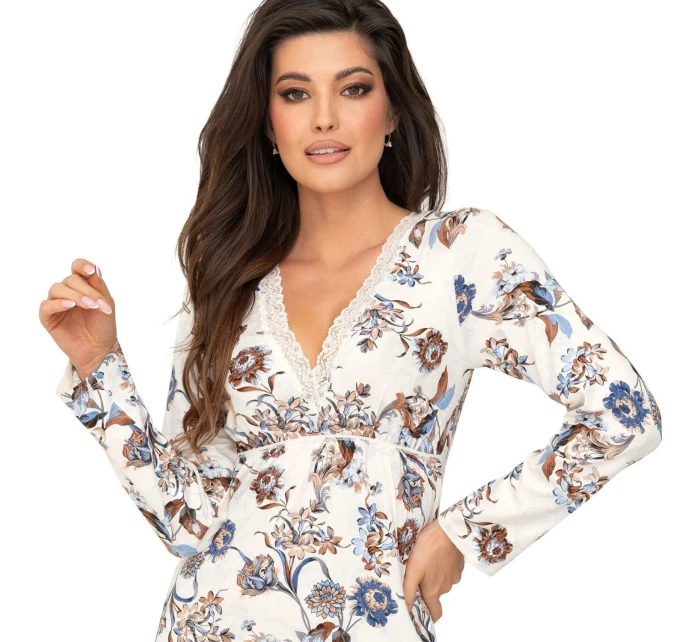 Dámská noční košilka Naomi Ecru vzor - Donna Dámská noční košilka Naomi Ecru vzor - Donna