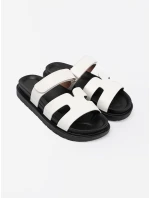 Módne biele dámske ponožky na platforme Módne biele dámske ponožky na platforme