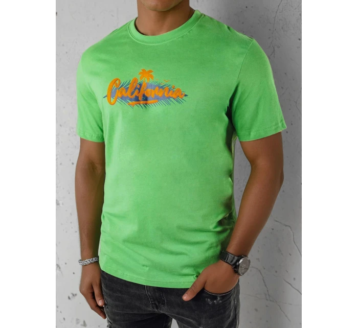 Pánské zelené tričko s potiskem Dstreet model 21973613 - FashionStreet