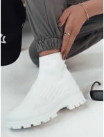 Dámske ponožkové topánky ORCE white FashionStreet ZY0472 Dámske ponožkové topánky ORCE white FashionStreet ZY0472