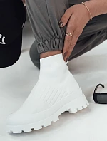 Dámske ponožkové topánky ORCE white FashionStreet ZY0472