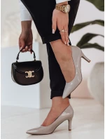 Dámske vysoké čižmy na podpätku STILETTU sivé FashionStreet ZY0839 Dámske vysoké čižmy na podpätku STILETTU sivé FashionStreet ZY0839