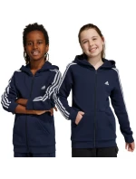Fleecová mikina adidas Essentials 3-Stripes so zipsom Jr IC0600
