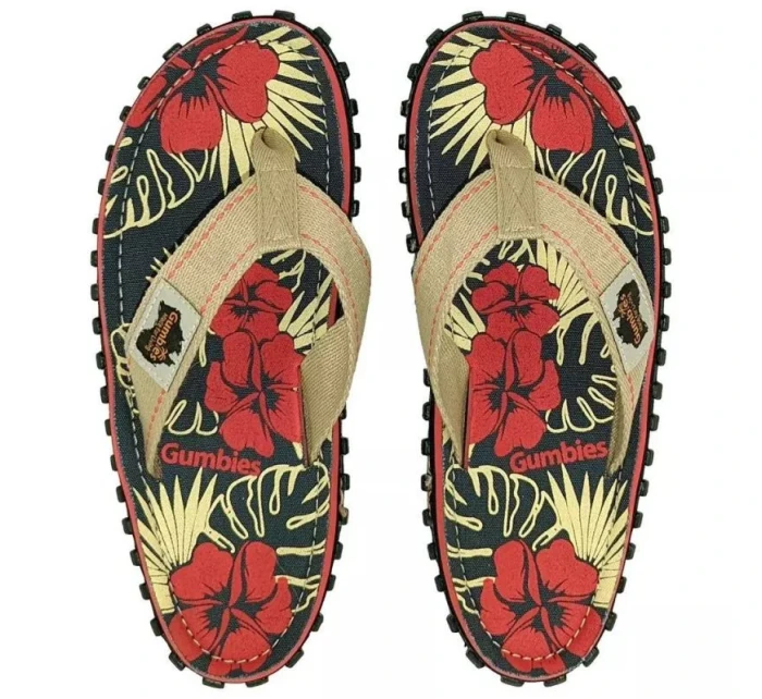 Šľapky Gumbies Islander Denim Hibiscus GU-FFISL109