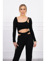 Súprava s blúzkou čierna