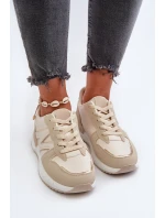 Dámské tenisky z ekokože béžové model 21657585 - Boto