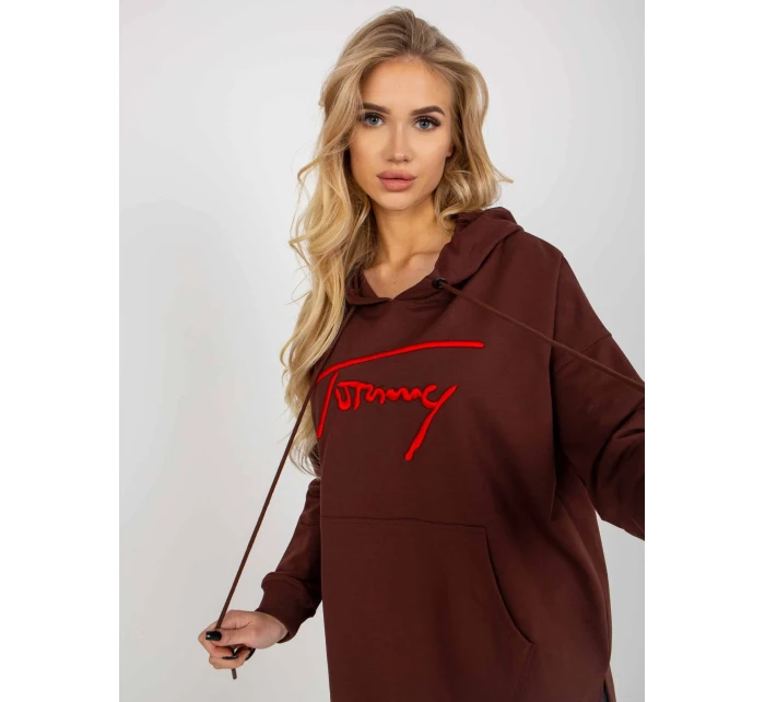 Mikina VI BL 335.25X tmavo hnedá