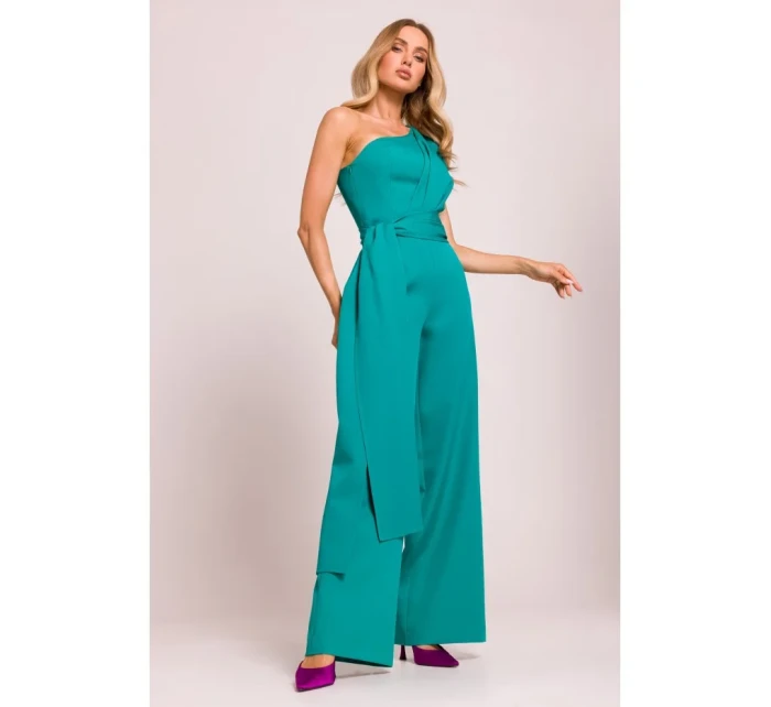 M845 Kombinéza na jedno rameno so šerpou - tyrkysová