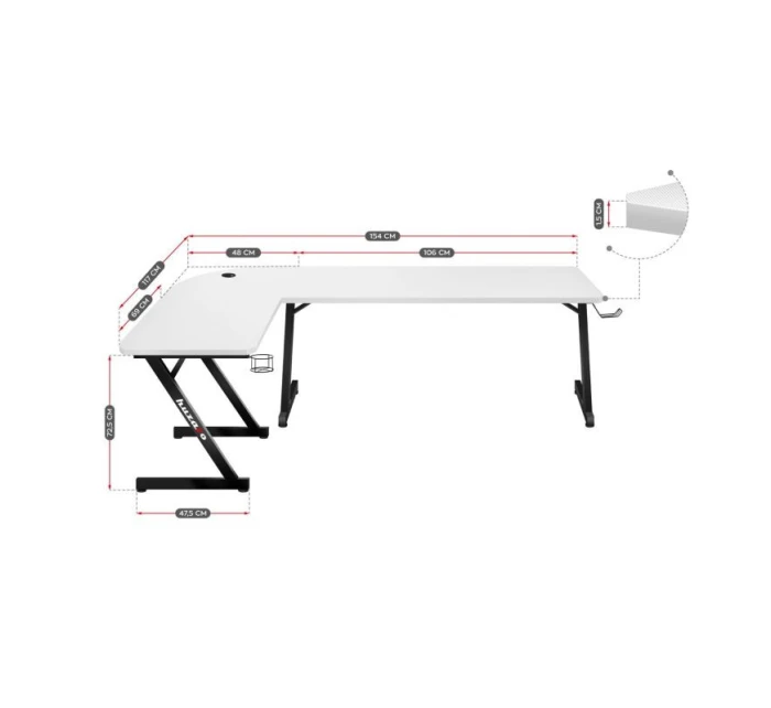 Herní stůl Hero model 21326118 White - Huzaro Herní stůl Hero model 21326118 White - Huzaro