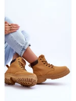 Damskie Trapery Botki Ocieplane Brązowe Corbin