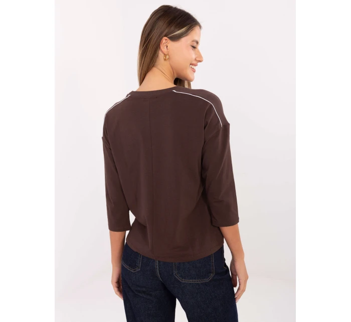 Bluzka RV BZ model 21406730 ciemny brązowy - FPrice Bluzka RV BZ model 21406730 ciemny brązowy - FPrice