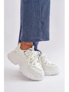 Dámske tenisky na pevnej podrážke biele Nevela