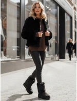 Dámske čierne semišové snežnice FashionStreet ZY1279