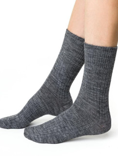 Hrejivé ponožky Alpaka 044 sivé s vlnou