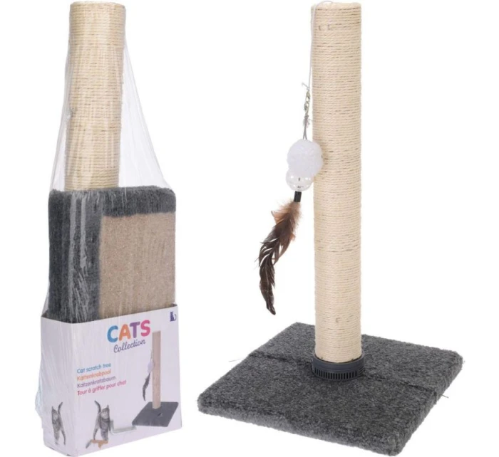 ŠKRABADLO PRE MAČKY S HRAČKOU 53CM