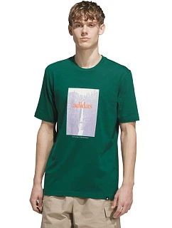Pánske tričko adidas Waterfall Graphic, zelené, KS2173