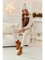 Kožené dámské boty na masivní podrážce Camel model 21644292 - Zazoo