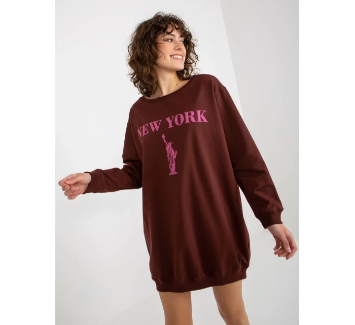 Mikina VI BL model 20742232 hnědá a růžová - FPrice