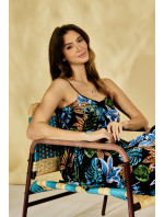 Monnari Šaty Asymetrické kvetinové šaty Multicolor