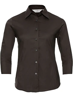 Russell Athletic 946F Elastická blúzka s 3/4 rukávmi 11.946F chocolate