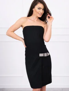 Šaty bez ramienok čierne