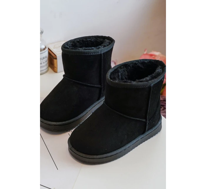 Dětské Teplé Sněhule Semišové černé model 21505522 - Boto