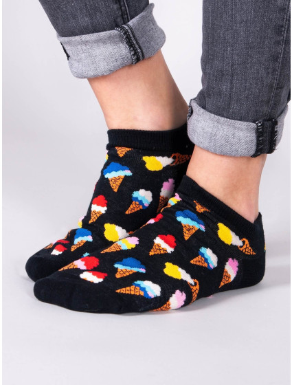 Yoclub Členkové vtipné bavlnené ponožky Vzory farieb SKS-0086U-A800 Black