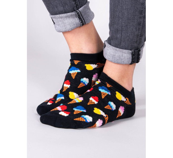 Kotníkové bavlněné ponožky Vzory barev Black model 17179315 - Yoclub