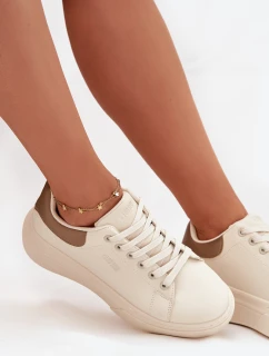 Dámske tenisky na platforme Big Star - béžové