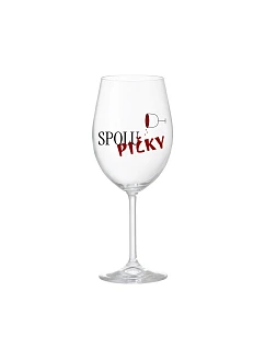 SPOLUPIČKY – číra sklenená pohár na víno 350 ml