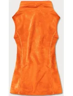 Dámská plyšová vesta v neonově oranžové barvě model 18366101 - J.STYLE Dámská plyšová vesta v neonově oranžové barvě model 18366101 - J.STYLE