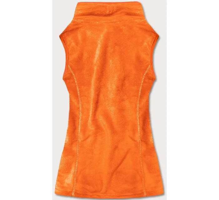 Dámská plyšová vesta v neonově oranžové barvě model 18366101 - J.STYLE Dámská plyšová vesta v neonově oranžové barvě model 18366101 - J.STYLE