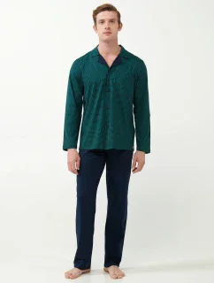 Vamp - Pyžamo na gombíky s geometrickou potlačou 21602 - Vamp