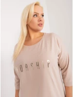 Bluzka RV BZ model 20080959 beżowy - FPrice Bluzka RV BZ model 20080959 beżowy - FPrice