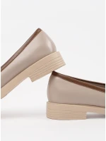 Dámske hnedé dizajnové mokasíny bez podpätku Dámske hnedé dizajnové mokasíny bez podpätku