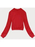Dámska tenká červená krátka mikina (8B938-18) Dámska tenká červená krátka mikina (8B938-18)