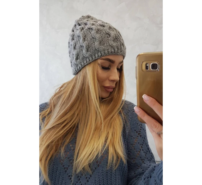 Fleecová čepice  tmavě šedá model 18751391 - K-Fashion