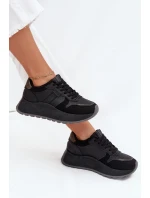 Ocieplane Sneakersy Damskie Na Platformie Big Star SS274007 HI-POLY SYSTEM Czarne