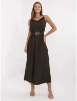 Sukienka MI SK model 21142175 ciemny brązowy - FPrice Sukienka MI SK model 21142175 ciemny brązowy - FPrice