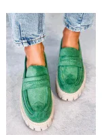 Dámské polobotky na vysoké platformě model 19908025 Zelená - SEASTAR