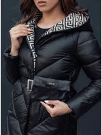 Dámský zimní prošívaný kabát s kapucí černý Dstreet model 21979742 - FashionStreet